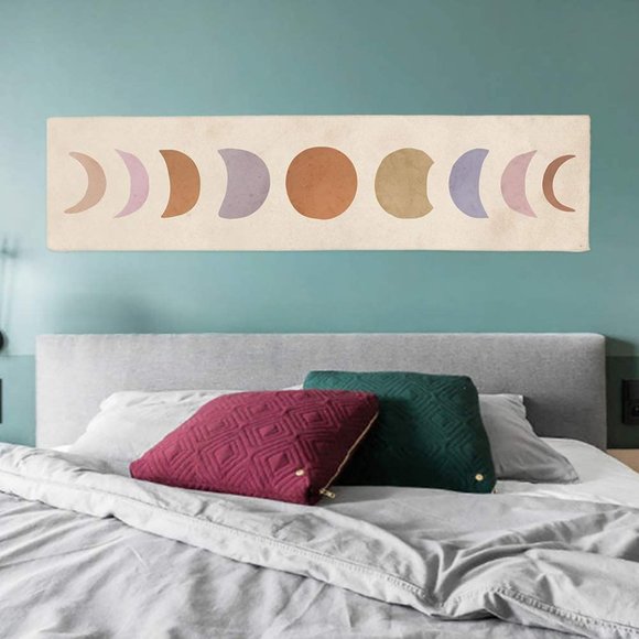 Bohemian Moon Phases Minimalist Dorm Tapestry/Wall Decor Patio/Living Room